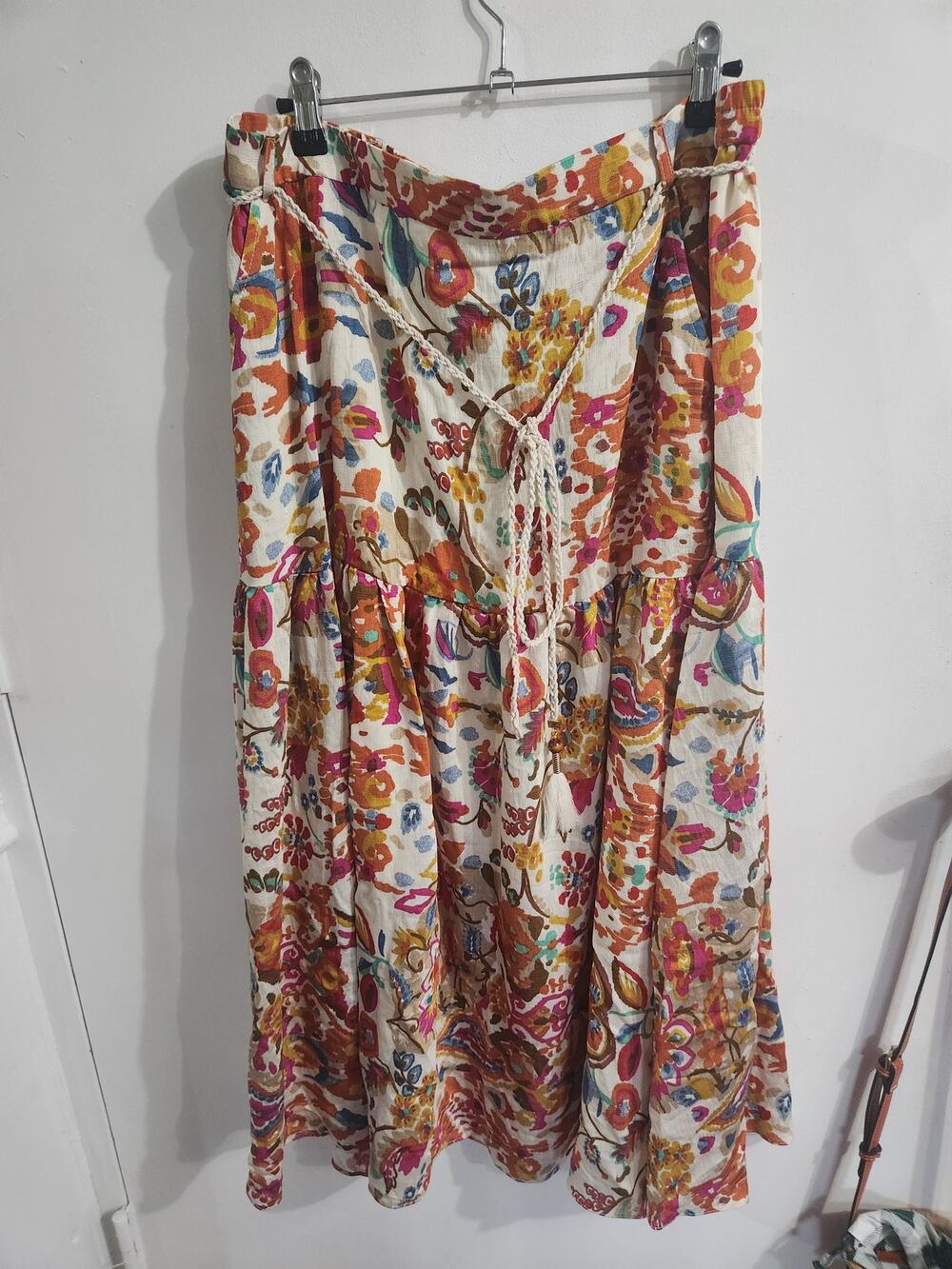 Lorenza Blau multicolor boho maxi skirt floral 34